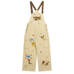 90's Kids Embroidery Overalls