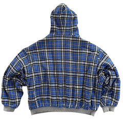 90s Plaid Reversible Hooded Jacket