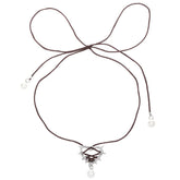 Bow Lace Up Heart Necklace