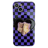 Kitty Checkerboard iPhone Case