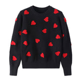 Vintage Red Hearts Sweater