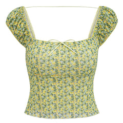 Amalfi Lemon Cropped Top