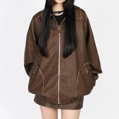 Caught A Crush Collar Bomber Jacket