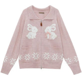 Sweet Attitude Bunny Zip Up Cardigan