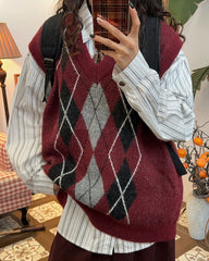 Skipping Class Argyle Vest