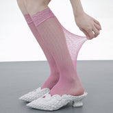 Coquette Lace Mesh Knee Socks