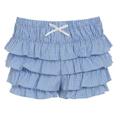 Coquette Ruffle Layered Gingham Shorts