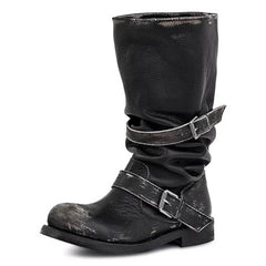 Dusty Road Mid-Calf Buckle Boots