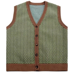 Grandpa Aesthetic Button Up Vest