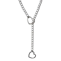 Heart Ring Drop Chain Necklace