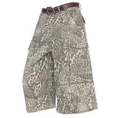 Animal Instincts Leopard Print Cargo Shorts