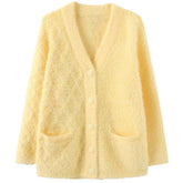 Pastel Yellow Fuzzy Cardigan