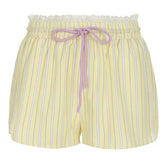 Pastel Yellow & Pink Pinstripe Shorts