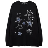 Preppy Star Patch Sweatshirt