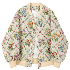 Retro Floral Bomber Jacket