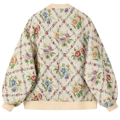 Retro Floral Bomber Jacket