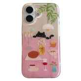 Sneaky Cat Aesthetic iPhone Case