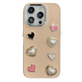 Soft Girl Aesthetic Hearts iPhone Case