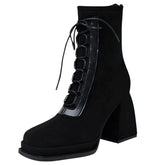 Outta Town Square Toe Lace Up Boots