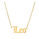 Zodiac Nameplate Necklace