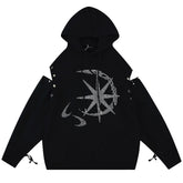 Sun & Moon Rhinestone Hoodie