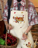 90's Kids Embroidery Overalls