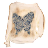 Vintage Wash Butterfly Sweater