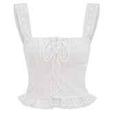 Flirty Babe Lace Up Corset Top