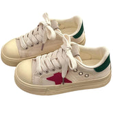 White & Red Star Sneakers
