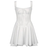 Bonjour Baby Corset Lace Trim Dress