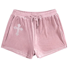 Y2K Cross Rhinestone Shorts