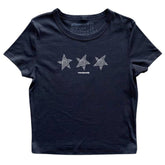 Y2K Star Print Baby Tee