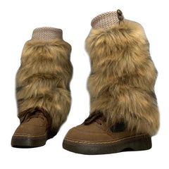 2000s Aesthetic Faux Fur Leg Warmers