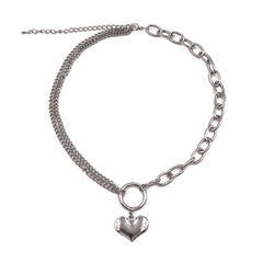 Asymmetric Heart Necklace