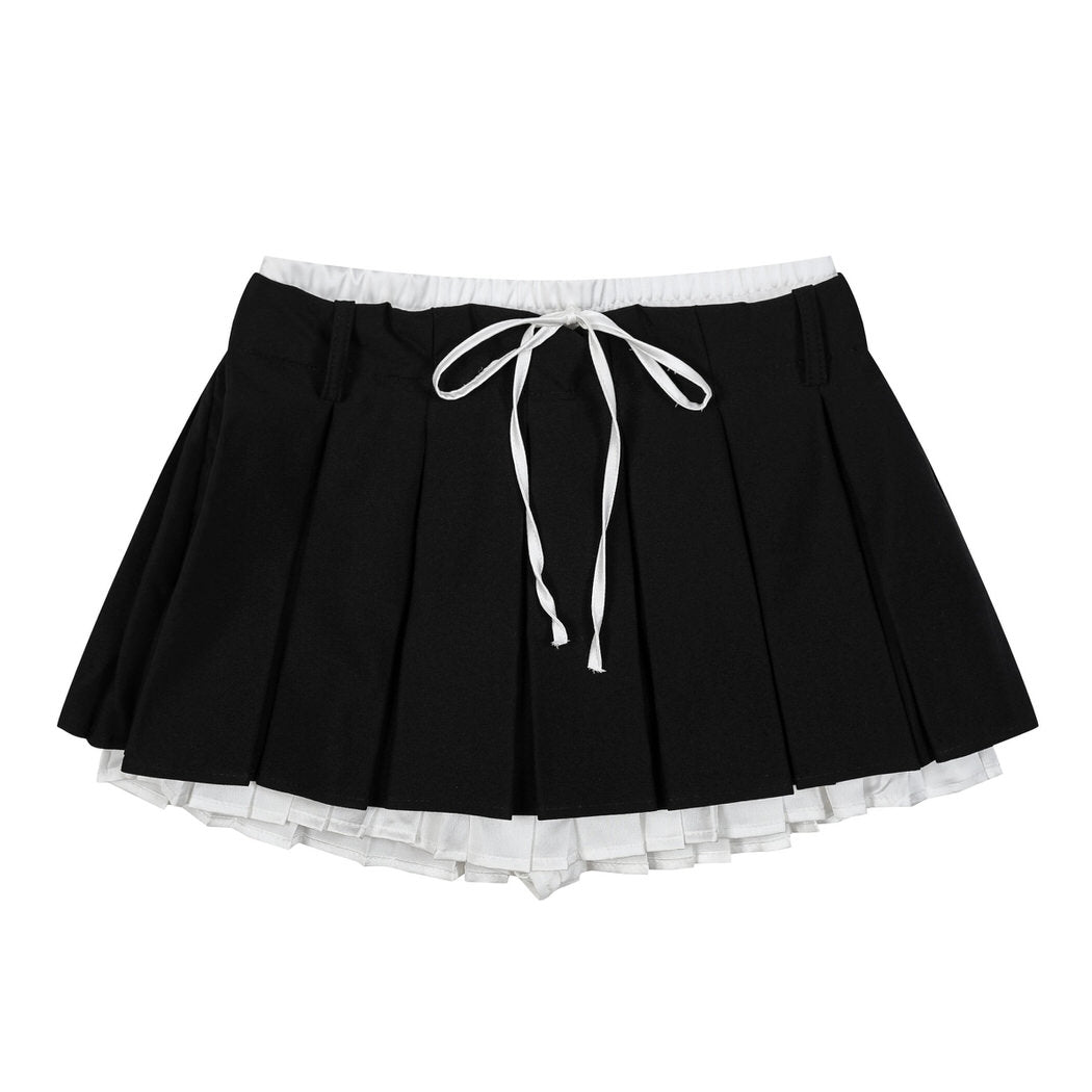 Preppy Layered Mini Skirt