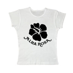 Y2K Alba Rosa Baby Tee