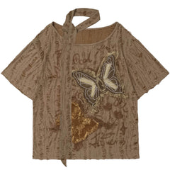 2007 Aesthetic Butterfly Patch Tee