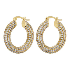 Personal Growth Rhinestone Hoops