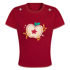 Apple Embroidered T-Shirt