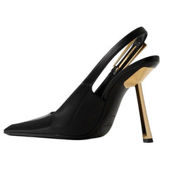 Drama Dealer Pointed Slingback Heels
