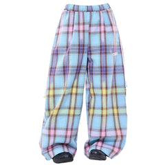 Bubblegum Plaid Wide Leg Pants