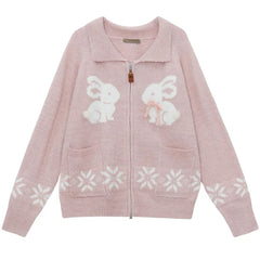 Sweet Attitude Bunny Zip Up Cardigan