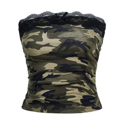 Camouflage Lace Tube Top