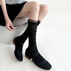 Coquette Girl Ribbon Bow Socks