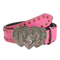 Y2K Pink Double Heart Belt