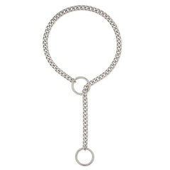 Double Ring Drop Chain Necklace