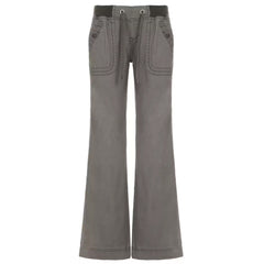 Downtown Girl Drawstring Denim Pants