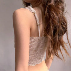 Fairycore Aesthetic Lace Crop Top