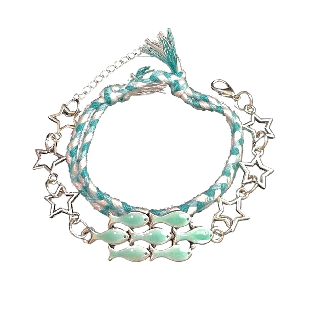 Fish and Star Charm Bracelet