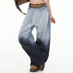Faded Gradient Baggy Jeans